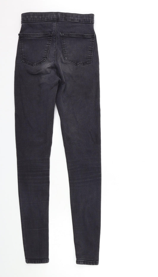 Topshop Womens Black Denim Skinny Jeans Size 26 in L34 in