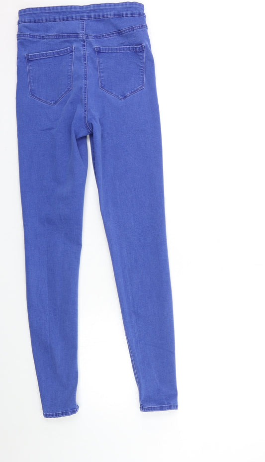 Denim & Co. Womens Blue Denim Skinny Jeans Size 14 L29 in