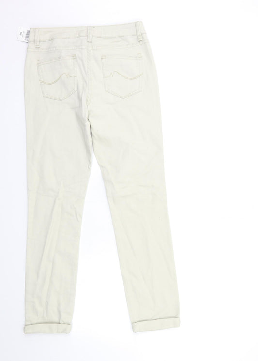 NEXT Womens Beige Denim Skinny Jeans Size 8 L28 in
