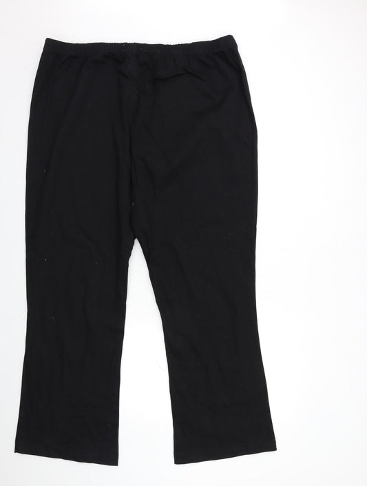 Fabric Womens Black Trousers Size 30 L30 in