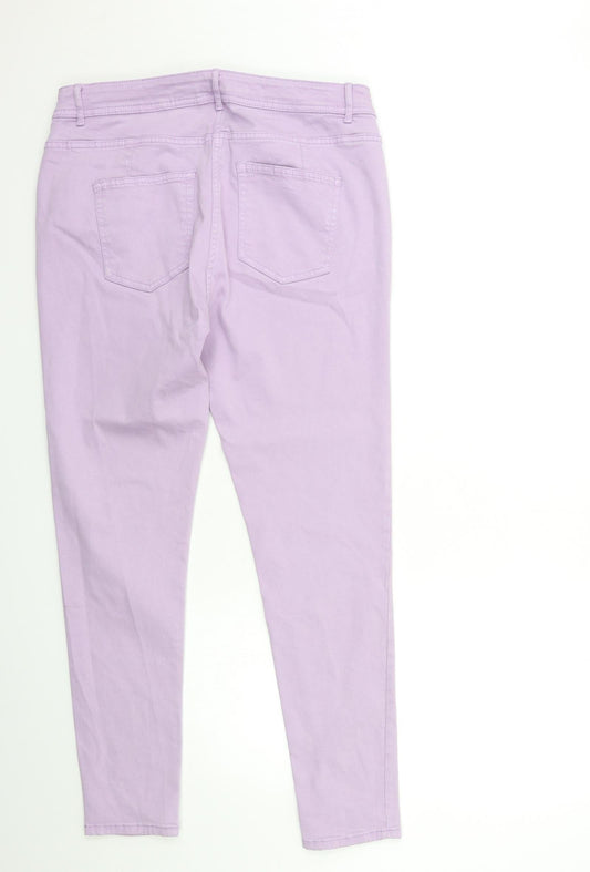Preworn Womens Purple Denim Skinny Jeans Size 32 in L28 in