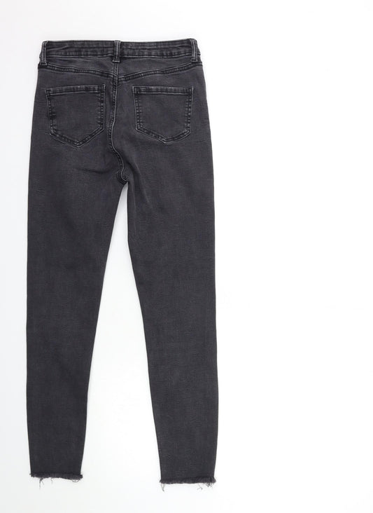 Denim & Co. Womens Grey Denim Skinny Jeans Size 10 L29 in