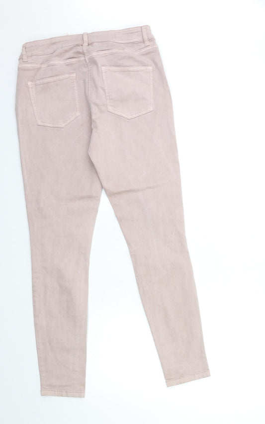 NEXT Womens Pink Denim Skinny Jeans Size 12 L30 in