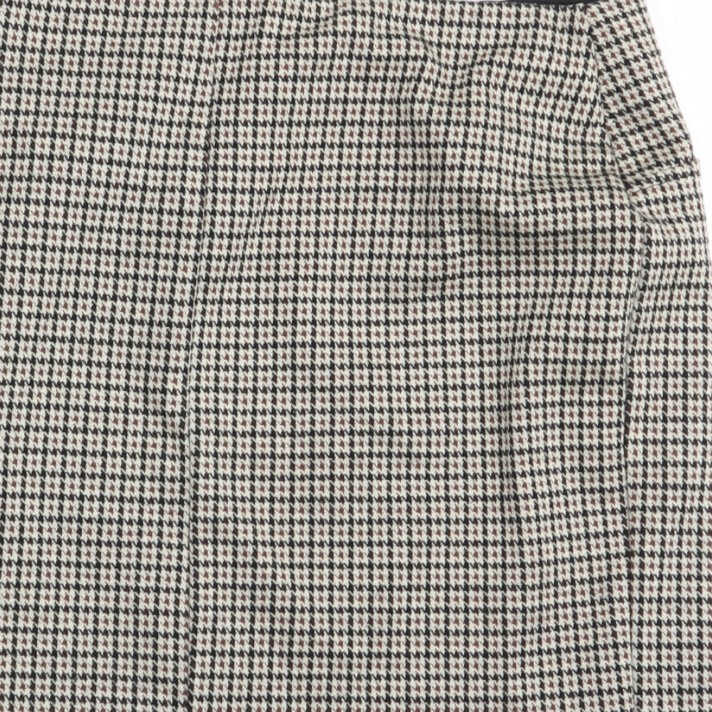 Stradivarius Womens Multicoloured Check Mini Skirt Size S - Stretch waistband