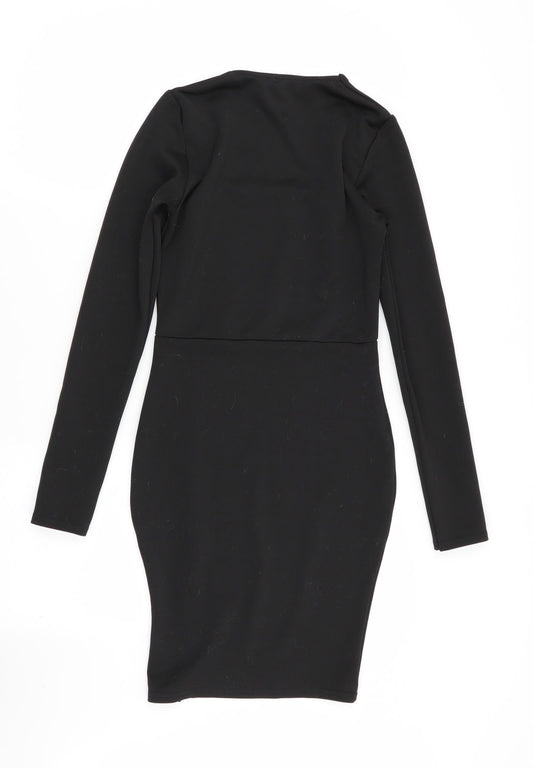 Boohoo Womens Black A-Line Size 6