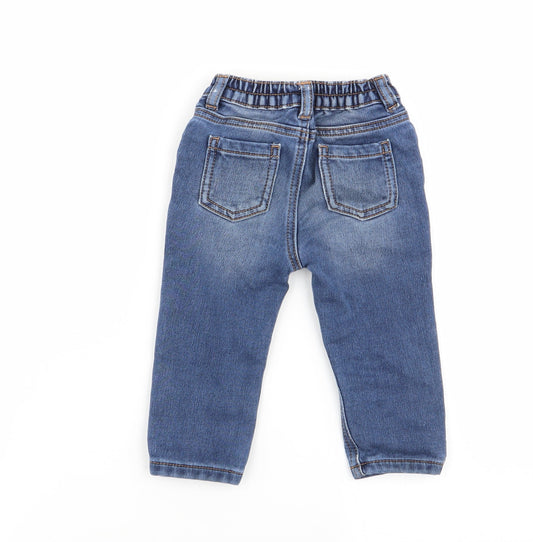 Asda George Girls Blue Jogger Jeans Size 6-9 Months
