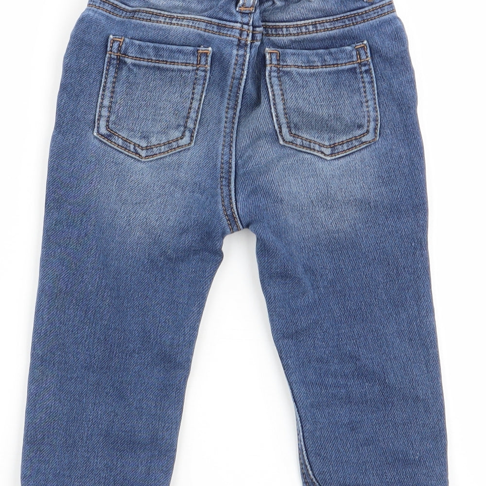 Asda George Girls Blue Jogger Jeans Size 6-9 Months