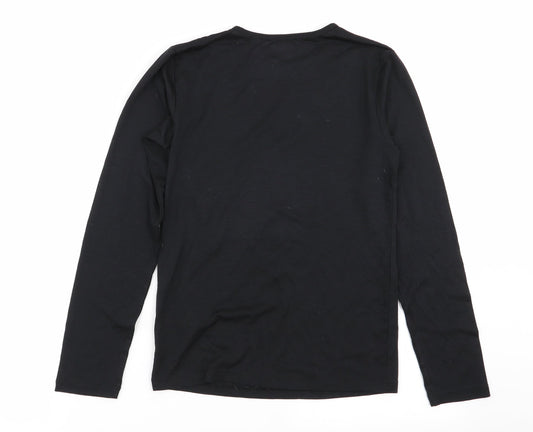 heat Boys Black Basic T-Shirt Size L