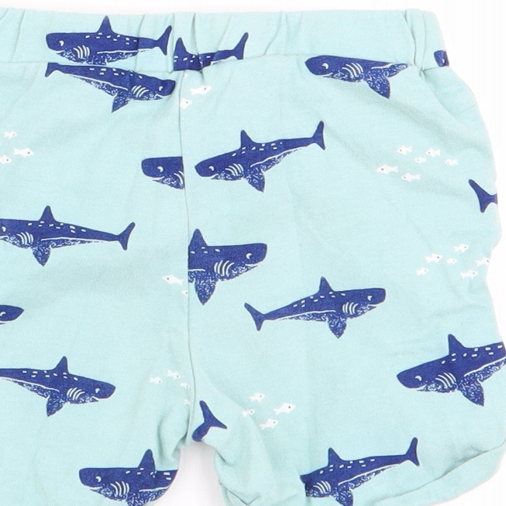 John Lewis Boys Blue Animal Print Capri Trousers Size 3-6 Months - shorts