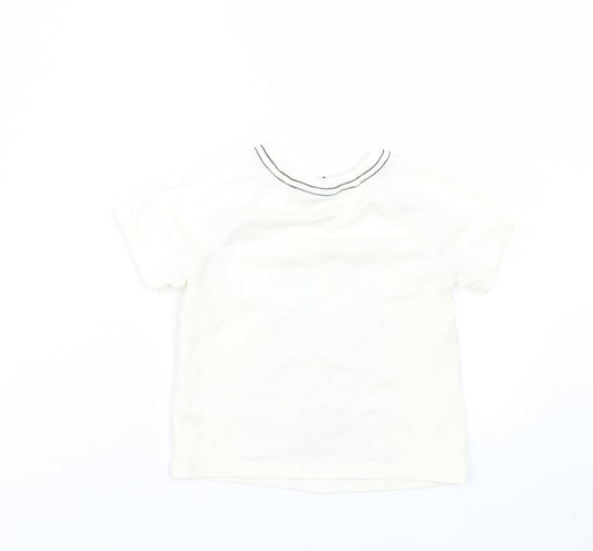 Rorie Whelan Boys Beige Basic T-Shirt Size 12-18 Months - Bear