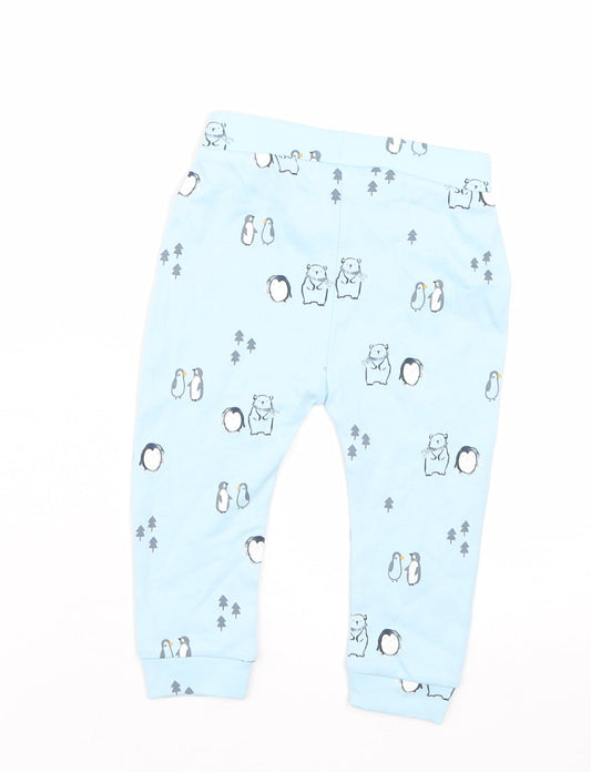 George Girls Blue Animal Print Cami Pyjama Pants Size 9-12 Months - Christmas