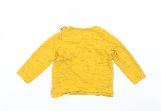 F&F Boys Yellow Striped Cami Pyjama Top Size 9-12 Months