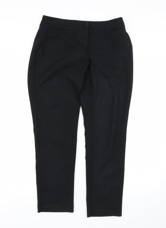 Preworn Womens Black Trousers Size 8 L25 in
