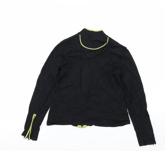 Tess Womens Black Full Zip Sweatshirt Size M