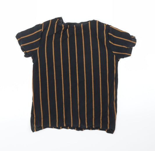 NEXT Boys Black Striped Basic T-Shirt Size 8 Years