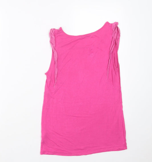 Oasis Womens Pink Basic T-Shirt Size S