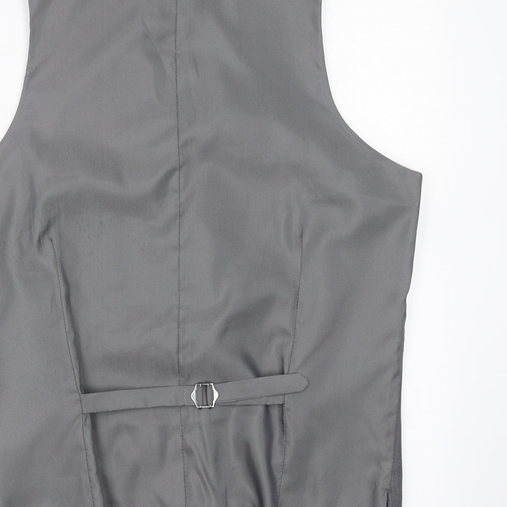 Cedar Wood State Mens Grey Jacket Suit Waistcoat Size M