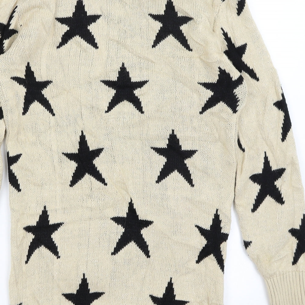 Gazelle Womens Brown Cardigan Jumper Size S - Stars