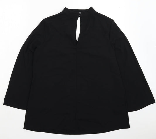 Papaya Womens Black Basic Blouse Size 14