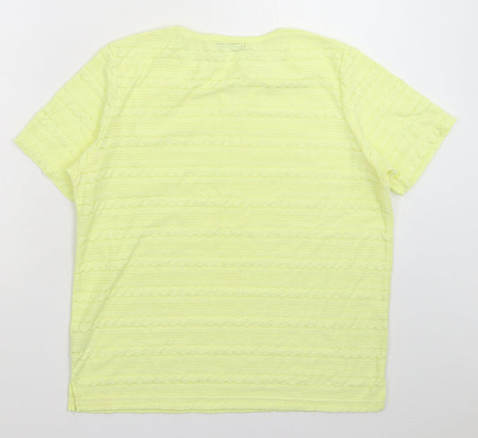 BM Womens Yellow Basic T-Shirt Size S