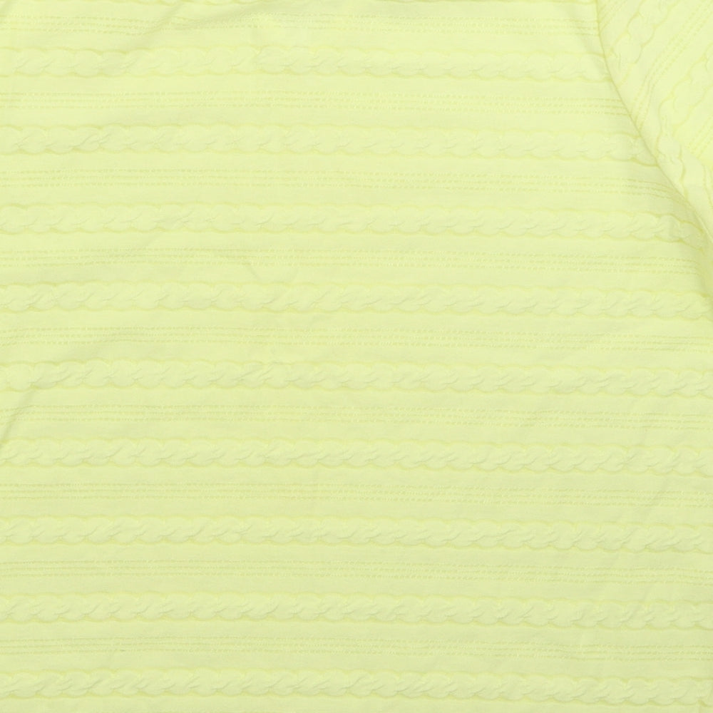 BM Womens Yellow Basic T-Shirt Size S
