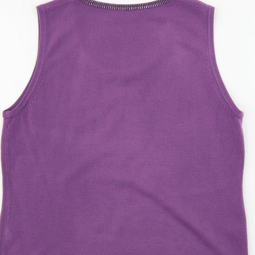 Debenhams Womens Purple Pullover Jumper Size 16