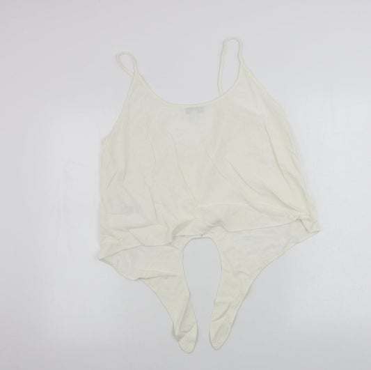 Topshop Womens Ivory Basic Tank Size 14