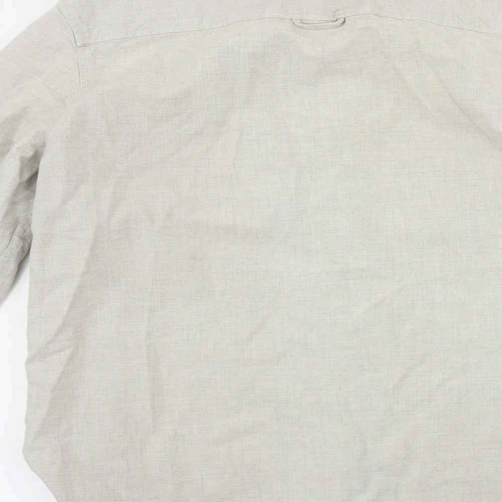 Topman Mens Beige Button-Up Size M