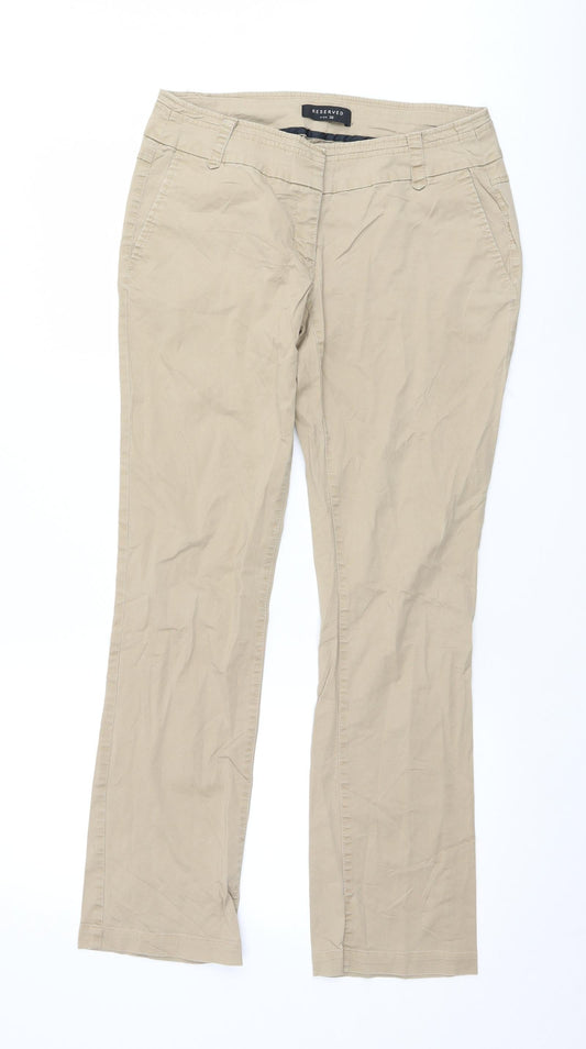 RESERVED Womens Beige Trousers Size 8 L28 in