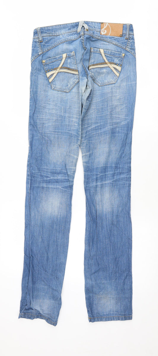 Astradivarius Womens Blue Straight Jeans Size 8 L36 in