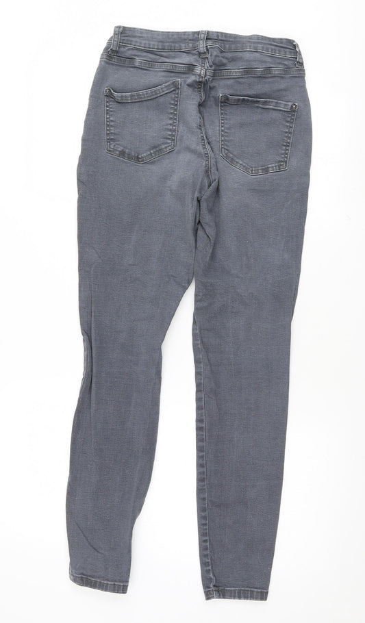 Dorothy Perkins Womens Grey Skinny Jeans Size 10 L29 in