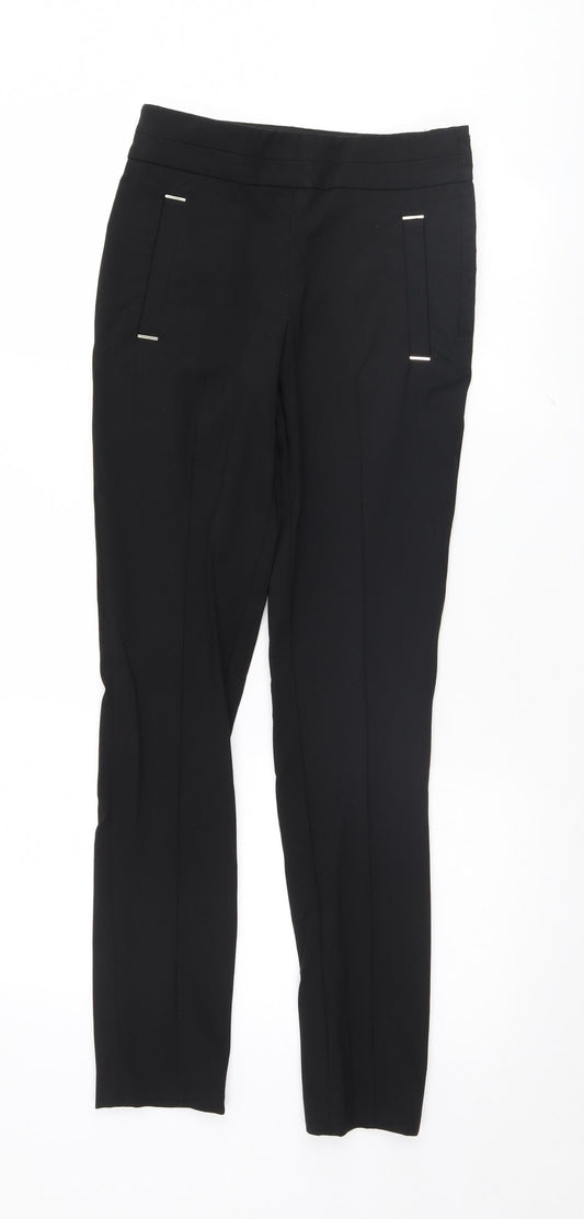 H&M Womens Black Trousers Size 4 L28 in
