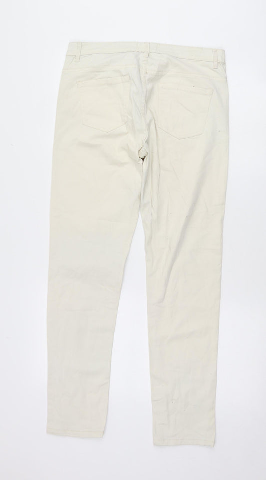 Cropp Womens White Skinny Jeans Size L L29 in