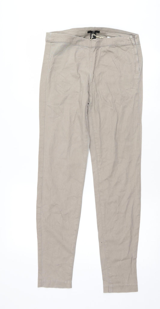 H&M Womens Beige Trousers Size 8 L30 in