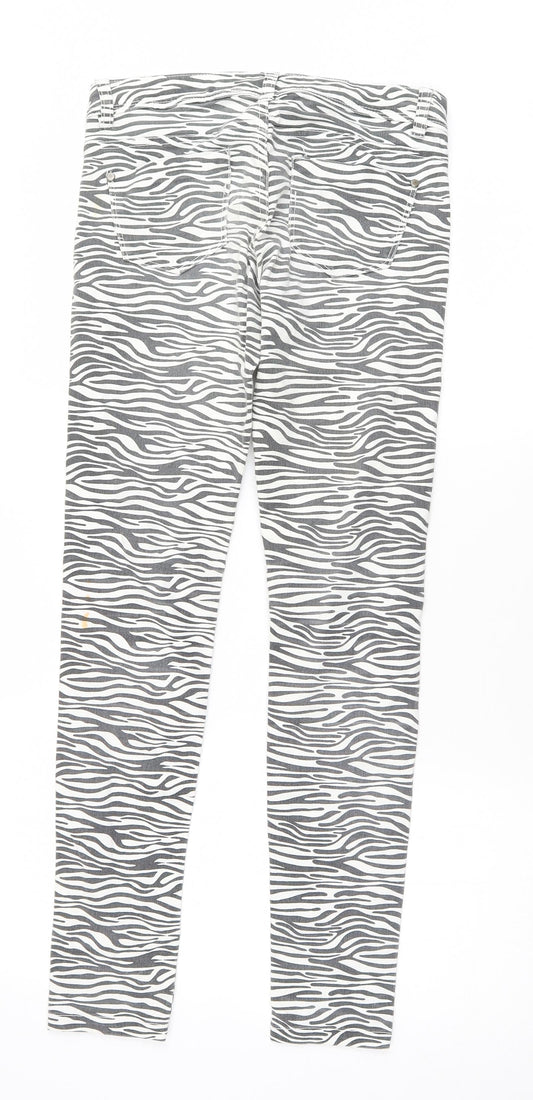 Terranova Womens Multicoloured Animal Print Skinny Jeans Size S L30 in