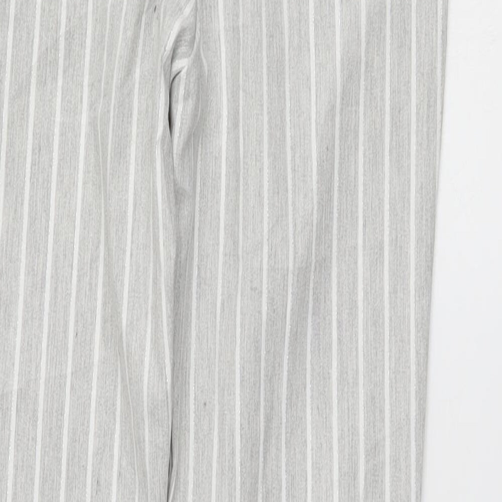 Preworn Womens Grey Striped Trousers Size S L27 in