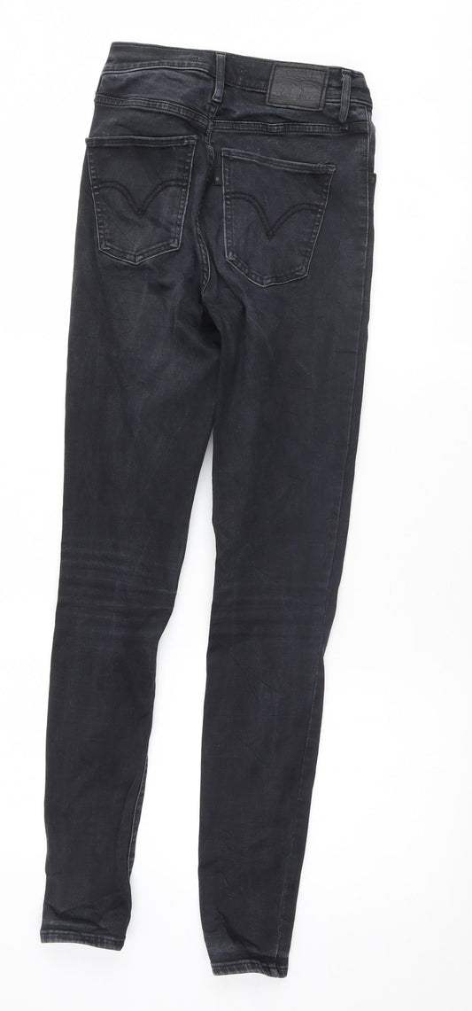 Preworn Womens Black Skinny Jeans Size 26 L30 in