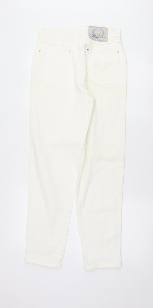 Preworn Womens White Straight Jeans Size 10 L28 in