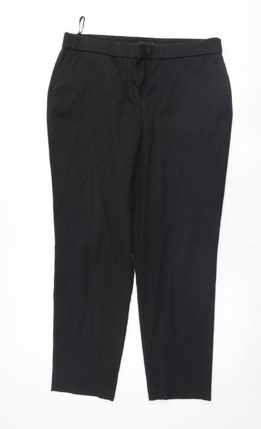 David Emanuel Womens Black Trousers Size 14 L27 in