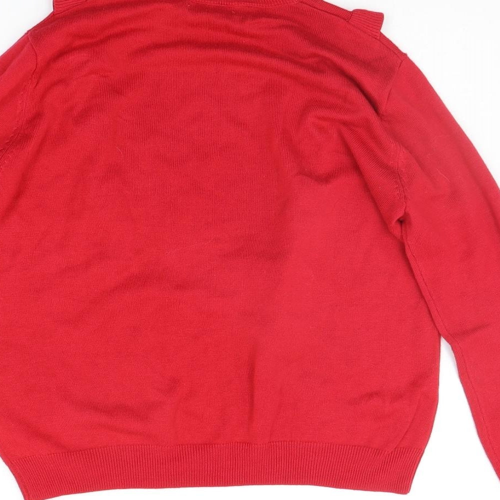 R Edition Womens Red Pullover Jumper Size M