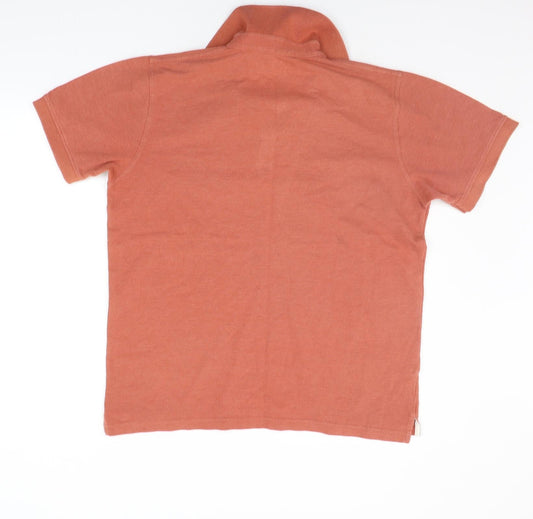 Easy Mens Orange Polo Size L