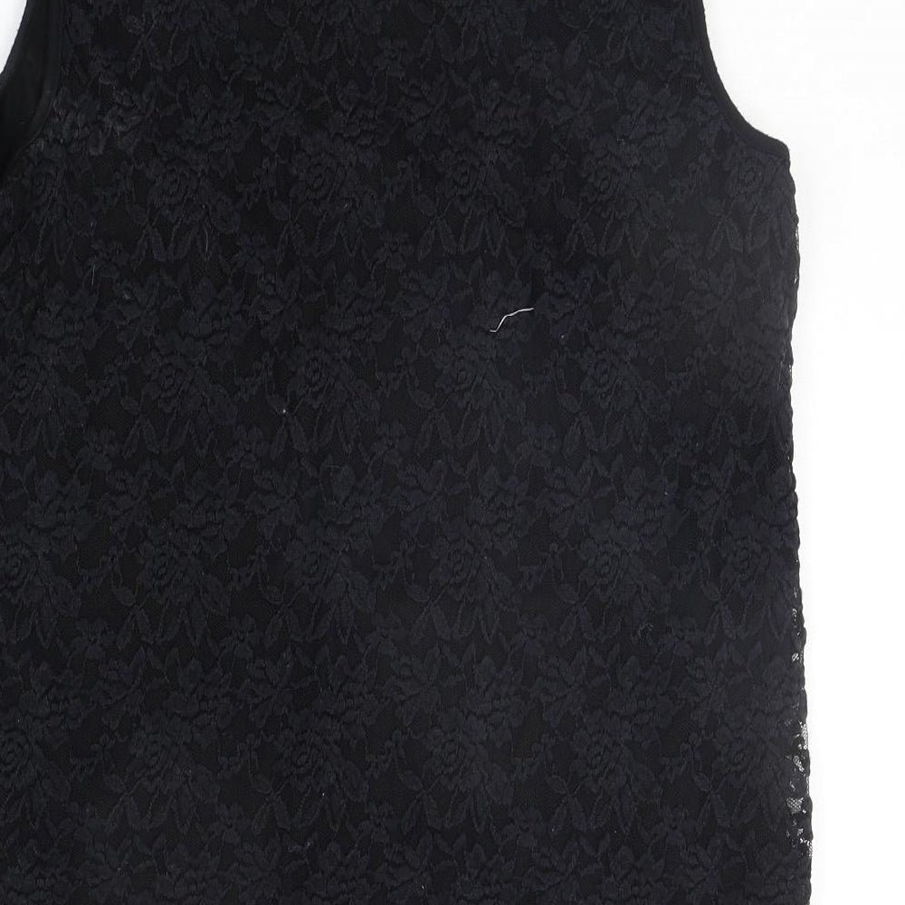 Preworn Womens Black Basic Tank Size 18