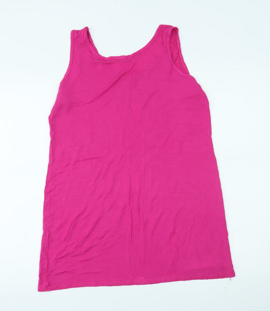 Zuppe Womens Pink Basic Tank Size 16