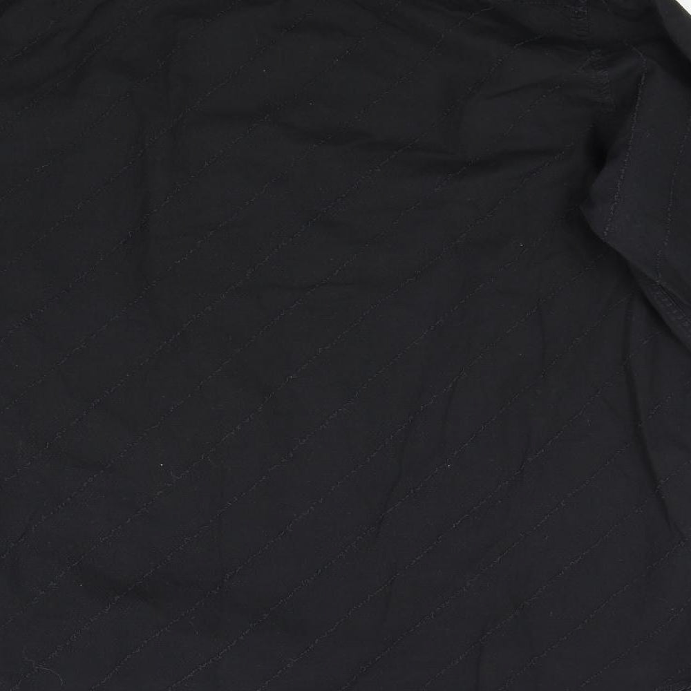 Woolworths Mens Black Button-Up Size L