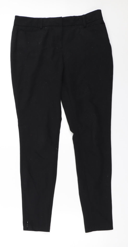 BHS Womens Black Trousers Size 8 L28 in