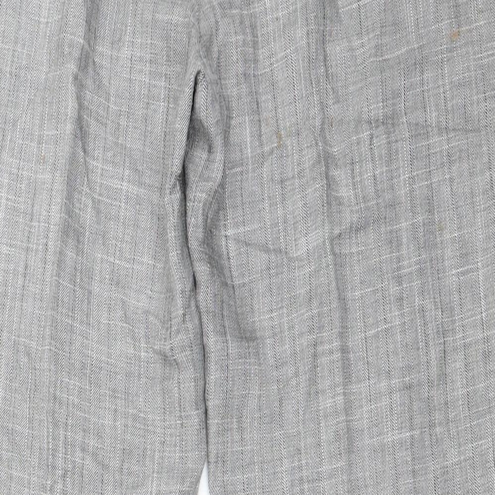 Evie Womens Grey Trousers Size 14 L28 in
