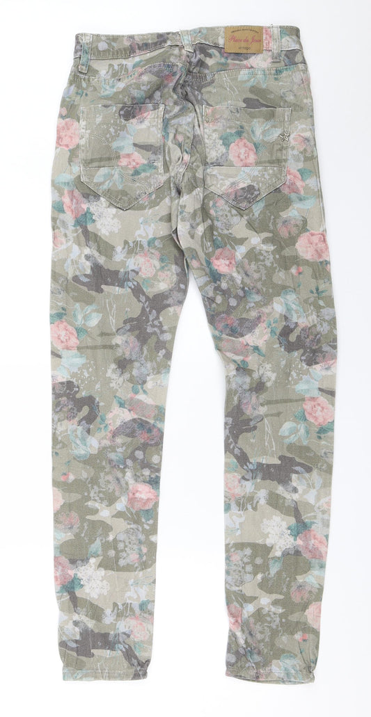 Place Du Jour Womens Green Trousers Size 28 in L30 in