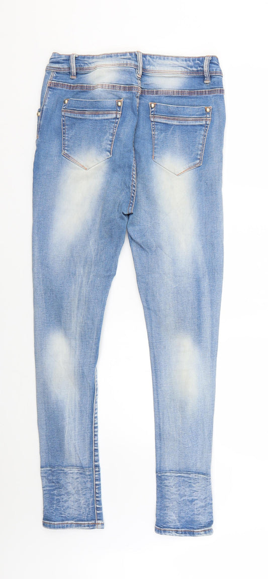 oxygene Womens Blue Skinny Jeans Size M L26 in