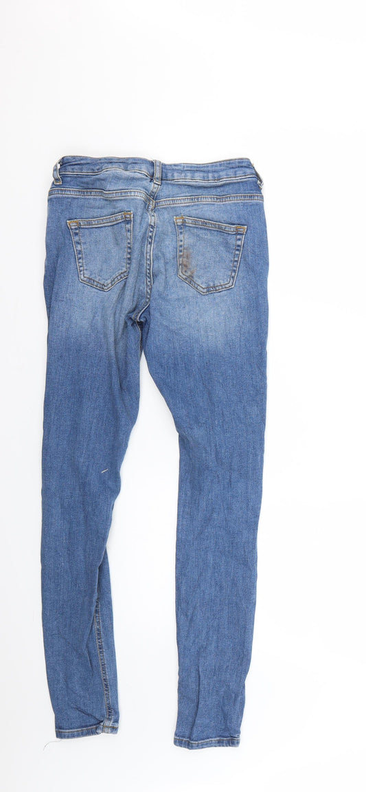 Denim & Co. Womens Blue Straight Jeans Size 8 L27 in