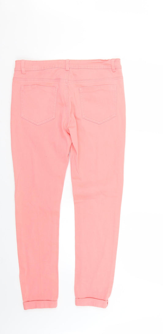 yes yes Womens Pink Skinny Jeans Size 12 L27 in